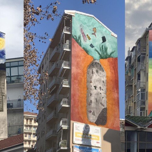 Fotomontaggi d’arte su 17 palazzi, le idee degli studenti del Saluzzo-Plana: “Così Alessandria è più bella”