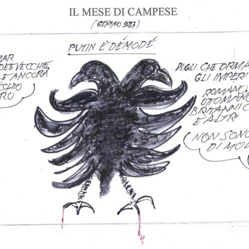 Le vignette di gennaio firmate dall’artista valenzano Ezio Campese