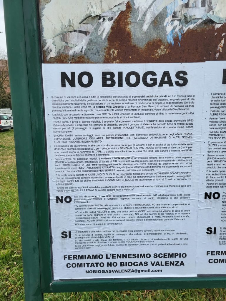 No biogas Valenza