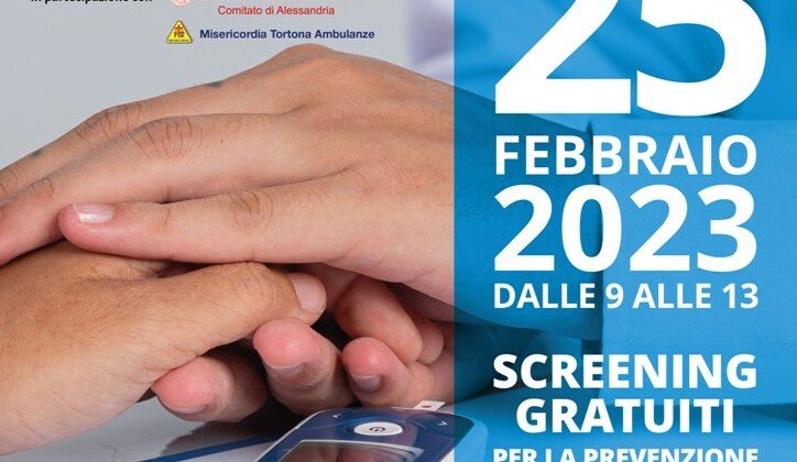 Sabato ad Alessandria screening gratis per la prevenzione di diabete e ictus