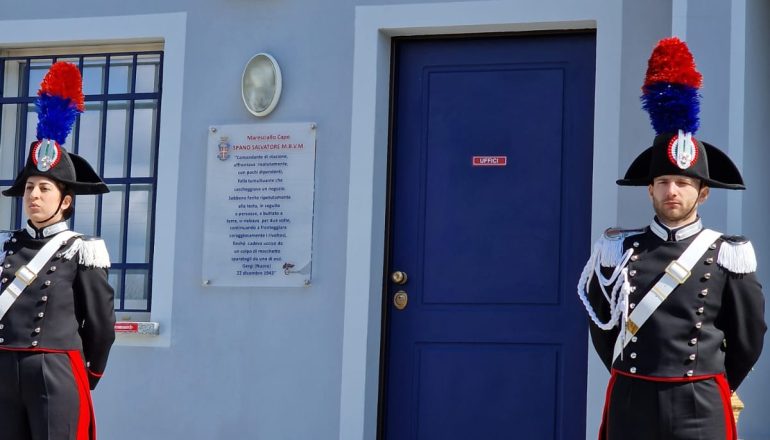 La nuova Caserma dei Carabinieri di Fubine intitolata al Maresciallo Capo Salvatore Spano