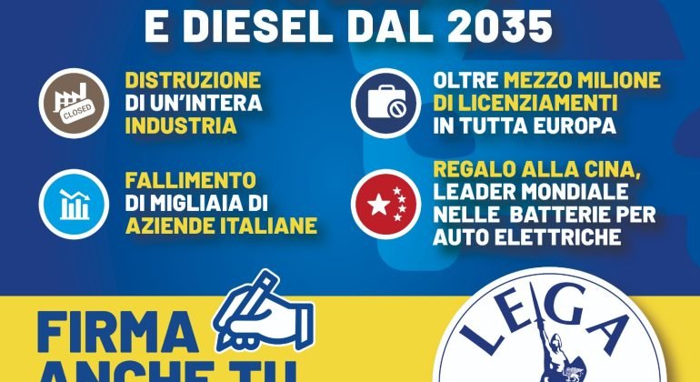 Lega Alessandria: sabato e domenica i gazebo contro il divieto alle auto benzina e diesel dal 2035