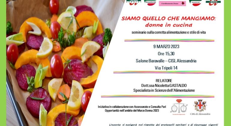 Marzo Donna: il 9 marzo nella sede della Cisl il seminario “Siamo quello che mangiamo: donne in cucina”
