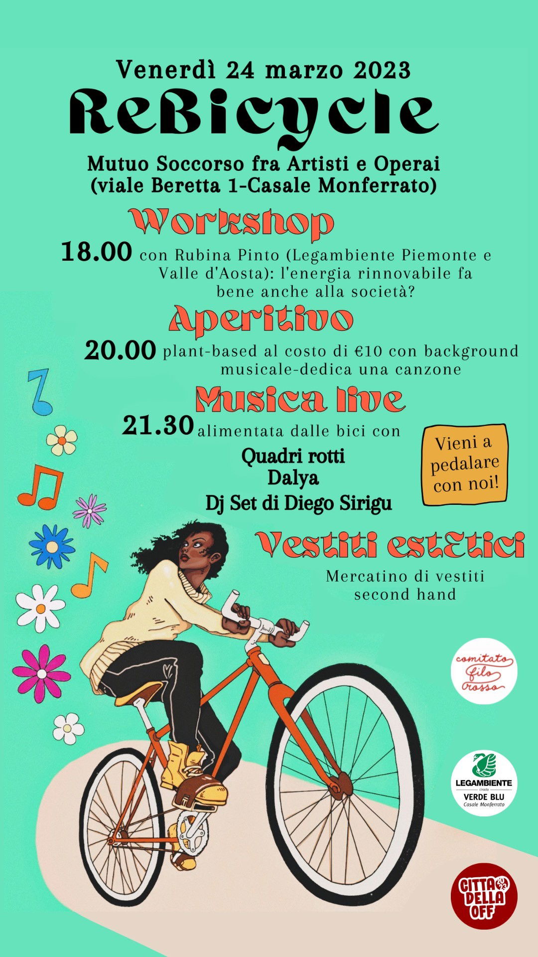 Venerd 24 Marzo A Casale Si Pedala Per L ambiente Con Rebicycle