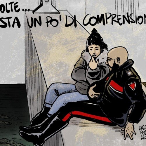 Il gesto umano ed eroico del Carabiniere Germanà diventa “Umanità illustrata” con l’artista Antonio Federico Art