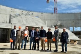 Bertram Derthona: il presidente della Federbasket e il coach azzurro Pozzecco visitano la Cittadella dello Sport