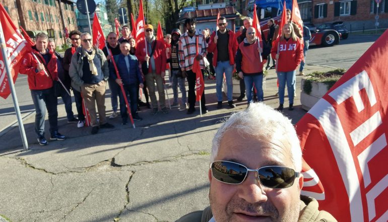A Torino Cgil e Uil in piazza contro il nuovo codice degli appalti: la delegazione della Fillea provinciale