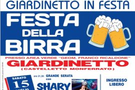 Il 15 e 16 luglio la Festa della birra a Giardinetto con Shary Band e Farinelli Group