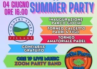 Domenica 4 giugno “Summer Party” al Country Sport Village di Mirabello Monferrato