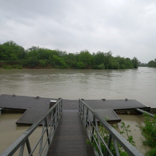 Il fiume Tanaro a Rivarone alle 17.30