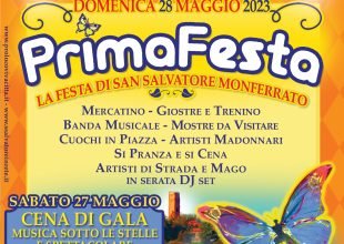 Il 27 e il 28 maggio “PrimaFesta” a San Salvatore con la cena di gala, i cuochi in piazza, musica e lo spettacolo di luci