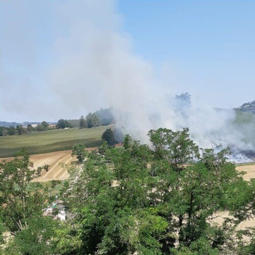 Grosso incendio in zona Valmilana spento grazie all’intervento dei Vigili del Fuoco