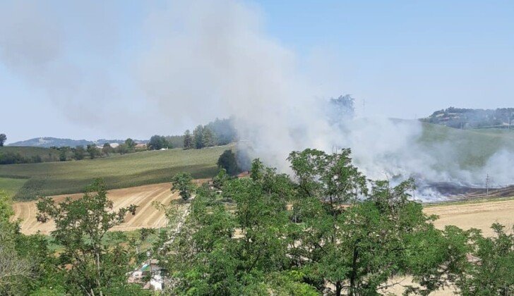 Grosso incendio in zona Valmilana spento grazie all’intervento dei Vigili del Fuoco