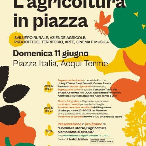 Domenica parte da Acqui l’evento itinerante “L’agricoltura in piazza” promosso dalla Regione Piemonte