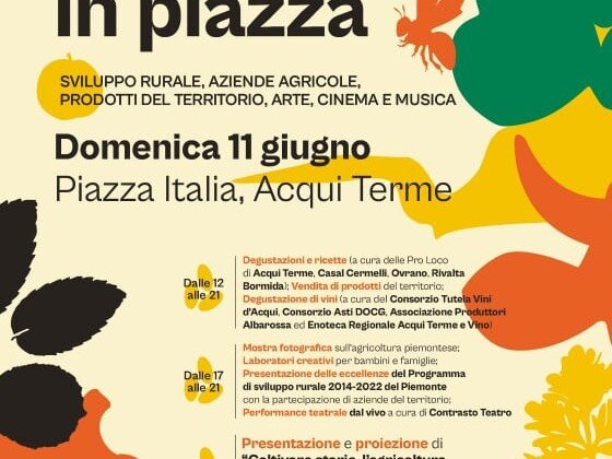 Domenica parte da Acqui l’evento itinerante “L’agricoltura in piazza” promosso dalla Regione Piemonte