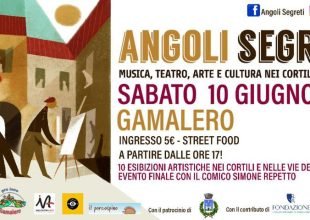 Sabato 10 giugno concerti, spettacoli e la comicità di Simone Repetto tra gli “Angoli Segreti” di Gamalero
