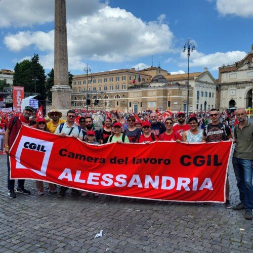 Anche la Cgil di Alessandria alla manifestazione di Roma