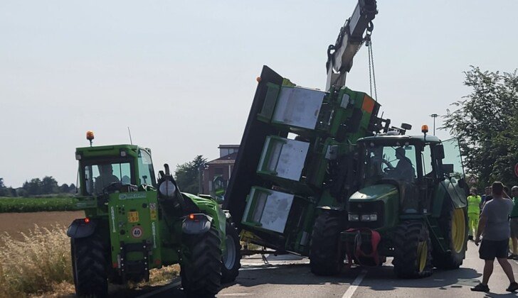 Incidente a un trattore prima di Solero: traffico nuovamente normale