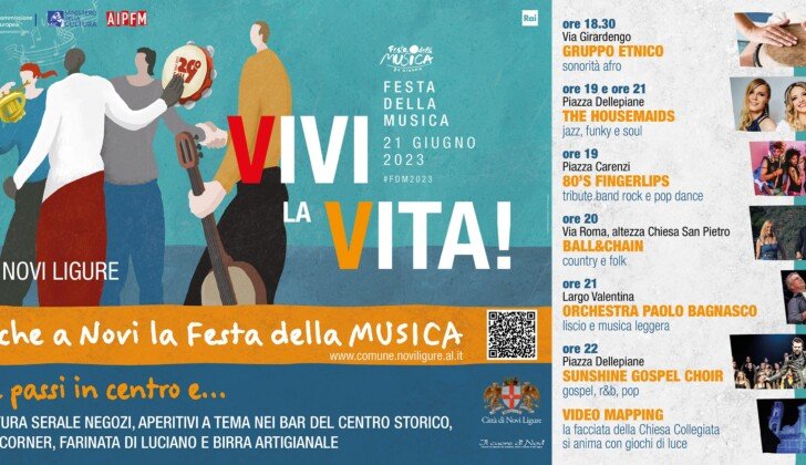Concerti, negozi aperti e aperitivi a tema il 21 giugno a Novi Ligure per la “Festa della musica”