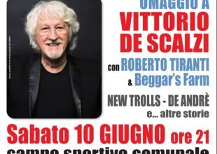 Il 10 giugno a Pecetto di Valenza il concerto omaggio a Vittorio De Scalzi per sostenere la Lilt