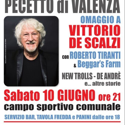 Il 10 giugno a Pecetto di Valenza il concerto omaggio a Vittorio De Scalzi per sostenere la Lilt