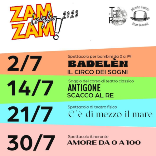 A Castelnuovo Bormida il 2 luglio al via “Zam Zam”, la stagione estiva del Teatro del Rimbombo