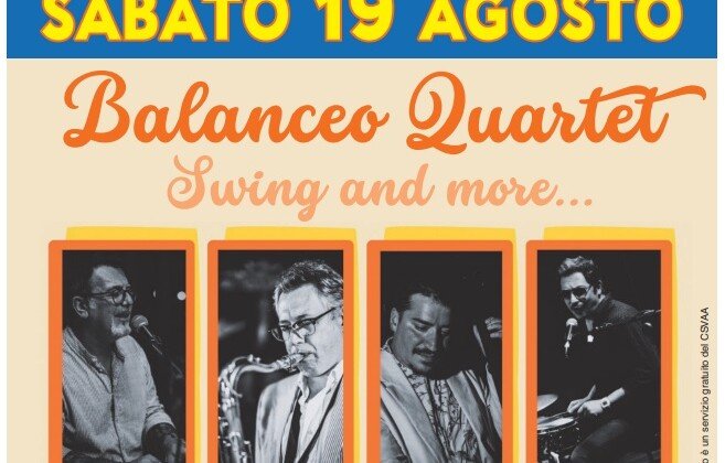 Ritmi swing, e non solo, il 19 agosto a Casal Cermelli con il “Balaceo Quartet”