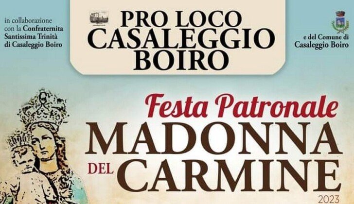 Il 15 e 16 luglio torna la Festa Patronale della Madonna del Carmine a Casaleggio Boiro