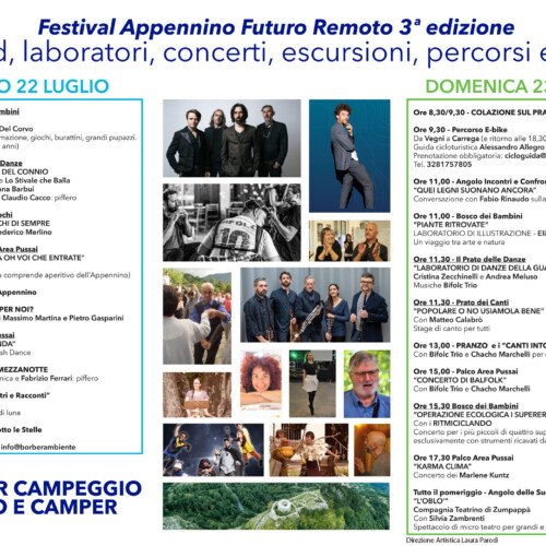 Il 22 e 23 luglio il Festival Appennino Futuro Remoto porta a Carrega Maurizio Lastrico e i Marlene Kuntz