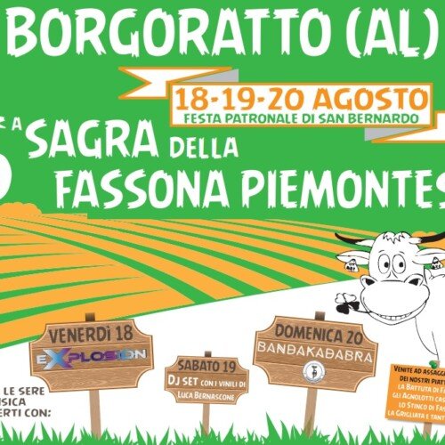 Dal 18 al 20 agosto la Sagra della Fassona Piemontese a Borgoratto