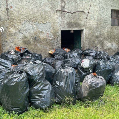 Ditta abbandona in un campo 49 sacchi con scarti edili: individuata e sanzionata dai Carabinieri