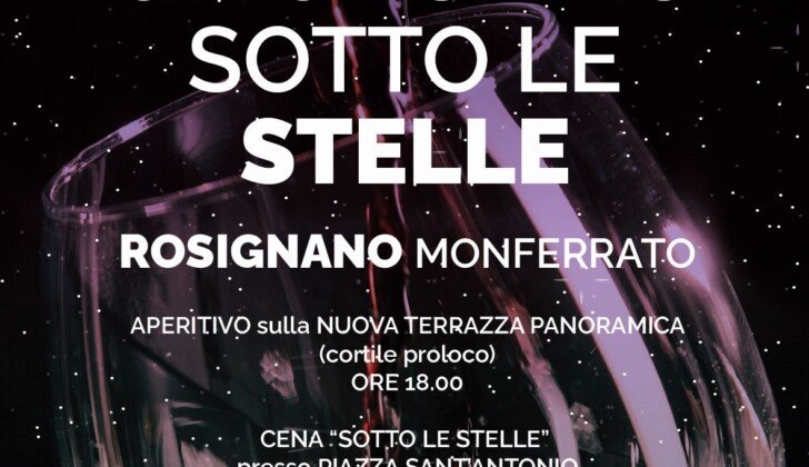 Sabato 12 agosto a Rosignano Monferrato torna “Grignolino sotto le stelle”