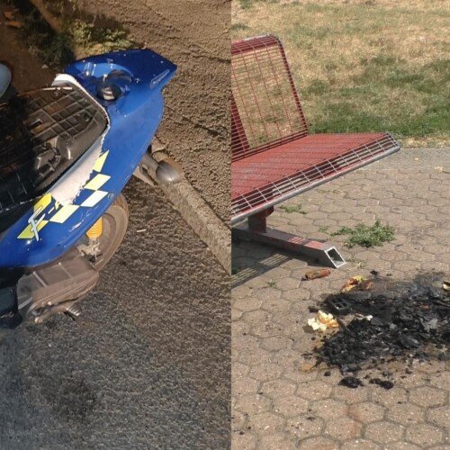 Bruciati un motorino e oggetti ai Giardini Usuelli, una cittadina: “Il parco non è sicuro”