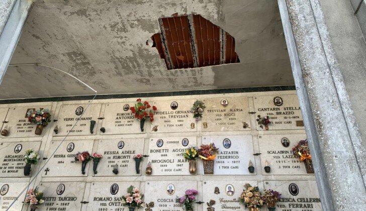 Caduta calcinacci al cimitero di Castelceriolo, assessore Falleti: “Già fatto il sopralluogo per la riparazione”