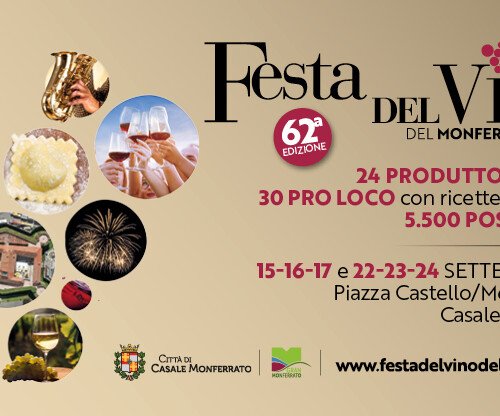 A Casale Monferrato due weekend con la Festa del Vino del Monferrato Unesco