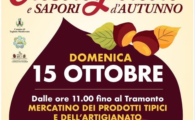 Domenica 15 ottobre “Castagnata e Sapori d’Autunno” a Tagliolo Monferrato