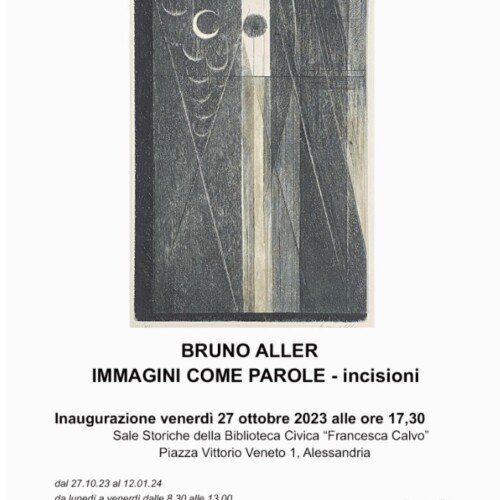 Dal 27 ottobre al 12 gennaio ad Alessandria la mostra “Immagini come parole-incisioni” di Bruno Aller