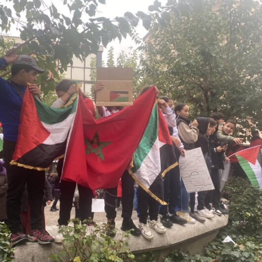 “Palestina libera”: oltre 200 persone in piazza Marconi ad Alessandria per lo stop alla guerra