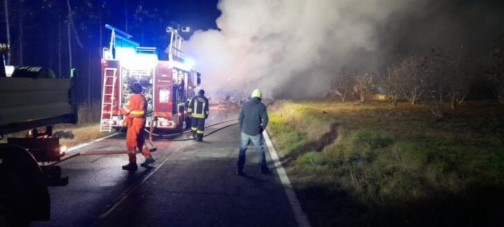 Incendio semirimorchio a Bistagno: provinciale ancora chiusa