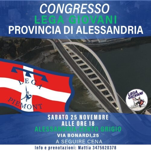Sabato al Centogrigio congresso provinciale della Lega Giovani con Riccardo Molinari e i sindaci del territorio