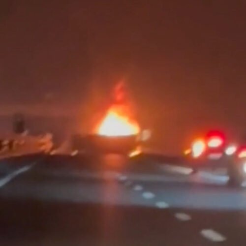 Gravissimo incidente: mezzo pesante in fiamme sulla A21