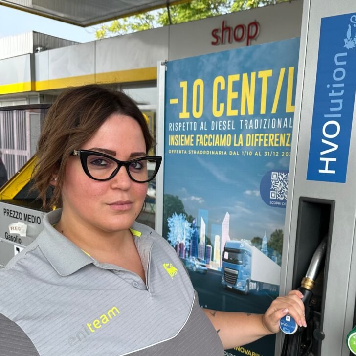 Nel distributore Eni in via G. Bruno il nuovo diesel HVO in promozione a 10 centesimi in meno del diesel tradizionale