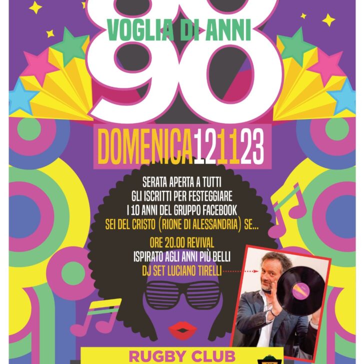 Il 12 novembre la festa per i 25 anni del Rugby Club di Alessandria