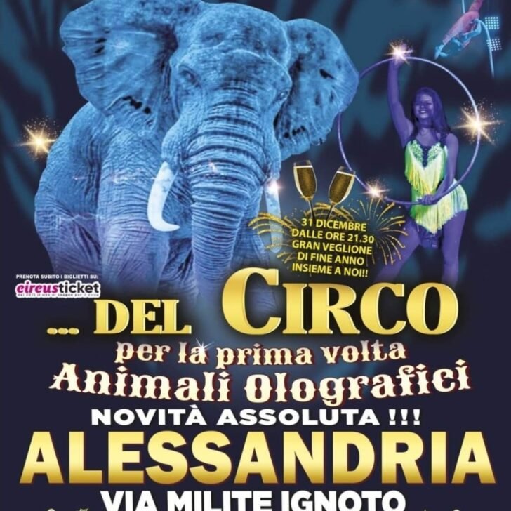 Per la prima volta ad Alessandria il “Magico Mondo” del Circo con animali olografici