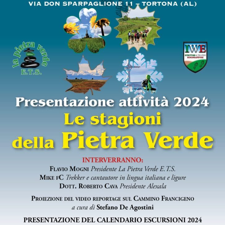 Il 9 dicembre a Tortona la presentazione delle attività 2024 dell’associazione La Pietra Verde
