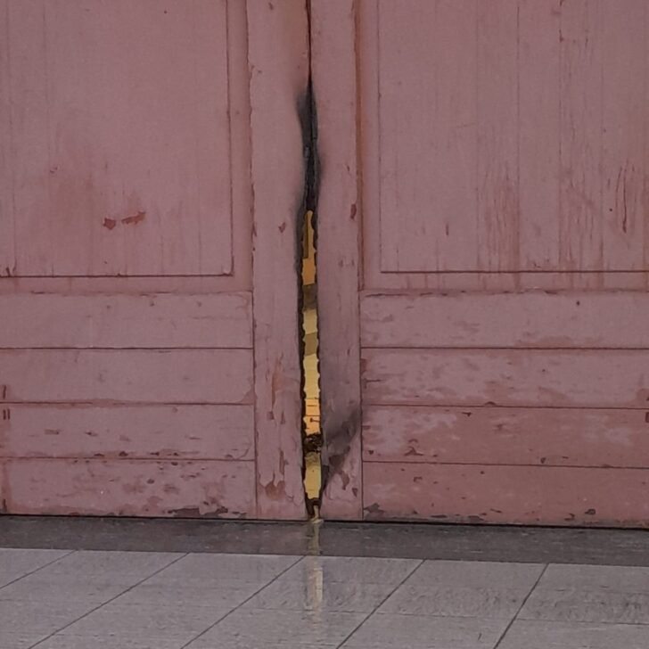 Incendiata la porta della scuola di Mandrogne