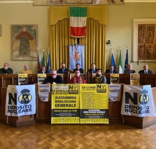 Sindaci e comitati chiamano a raccolta i cittadini: “Il 6 aprile tutti ad Alessandria per dire NO al deposito di scorie nucleari”