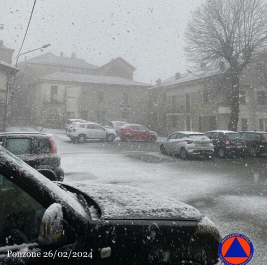 Torna la neve in provincia di Alessandria: fiocchi sull’Appennino