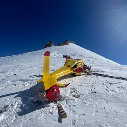 Elicottero del 118 precipita sul Monte Rosa. Illeso l’equipaggio. Ass. Icardi: “Grande merito ai professionisti del soccorso”