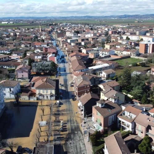 Maltempo ad Alessandria: le foto col drone degli allagamenti a Spinetta e Castelceriolo